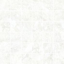 Verona 2x2 White Travertine Matte Mosaics Glazed Porcelain