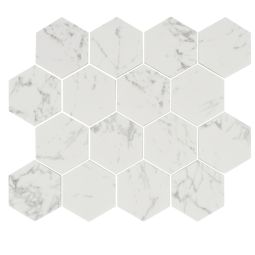 Alps Hex - 3" Hexagon (10"x 11 1/2" Mesh Sheet) Bianco - CLEARANCE