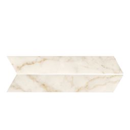 Roma Chevron | 3"x 18" Calacatta Delicato Matte - CLEARANCE