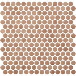 Solara | 11 x 11" 3/4" Clay Pennyround Mosaic