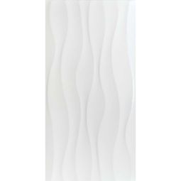 White Décor | 12"x 24" White Wavy Matte