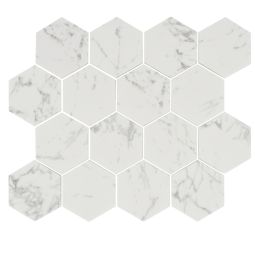 Alps Hex - 3" Hexagon (10"x 11 1/2" Mesh Sheet) Bianco