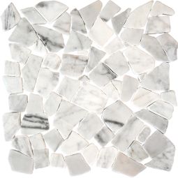 Marmo Pebbles | 12"x 12" Carrara Marble