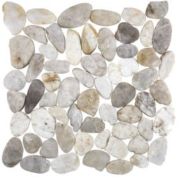 Pacific Beach Pebbles | Sliced (12 x 12 Mesh Sheet) Arctic