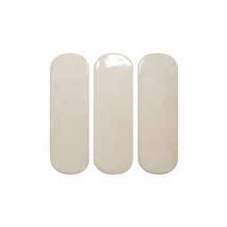 Ames Tile Calema Ceramic Wall Tile 2"x6" - Greige Gloss Oval