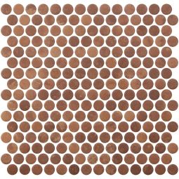Solara | 11 x 11" 3/4" Romano Pennyround Mosaic